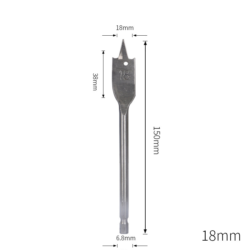 Triple-Point Woodworking Spade Drill Bit Set | Cabinet & Door Lock Bore Cutter | Wood Flat Drill & Expander Kit | 8-50mm Full Range