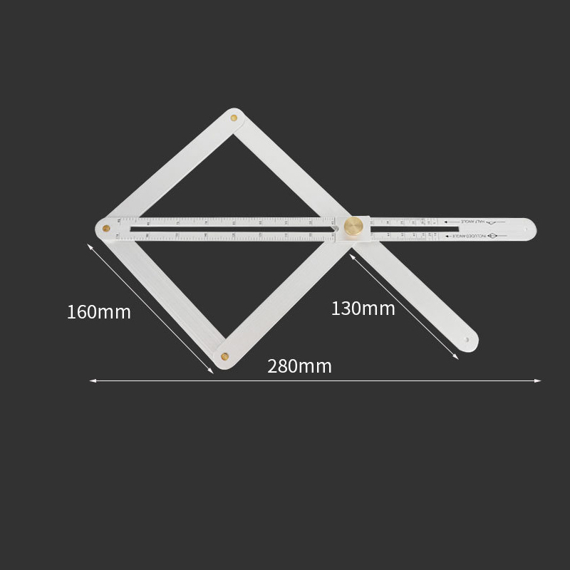 Multi-Function Angle Ruler - Thickened Alloy Woodworking Tool for Door/Window/Ceiling & Inside/Outside Corner Measurement