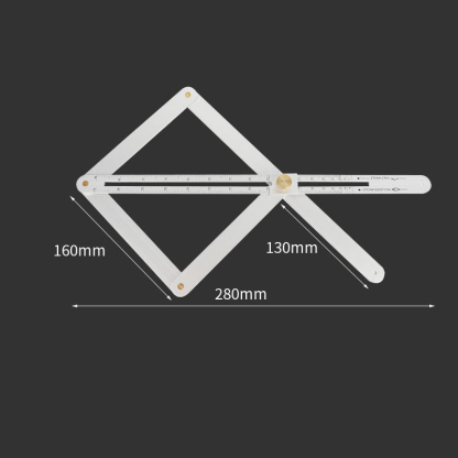Multi-Function Angle Ruler - Thickened Alloy Woodworking Tool for Door/Window/Ceiling & Inside/Outside Corner Measurement