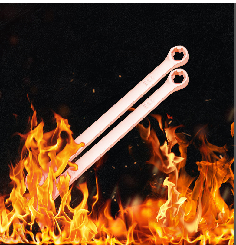 E-Type Double Head Mirror Finish Hex Torx Wrench Set - Professional Automotive Round Head 6-Point Star Sockets, 4-PC Chrome Vanadium Steel, Thickened Anti-Slip Tool Kit