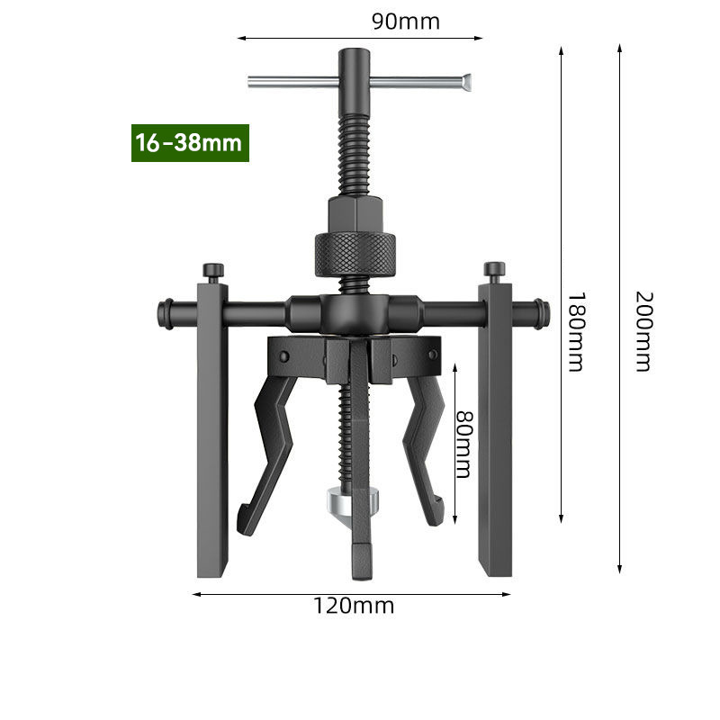 Internal Bearing Three-Jaw Puller - Self-Tightening & Anti-Drop Design, Chrome Vanadium Steel Forged, High-Strength Slide Hammer - Ideal for Inner Bore Bearing Removal in Mechanical and Automotive Repair