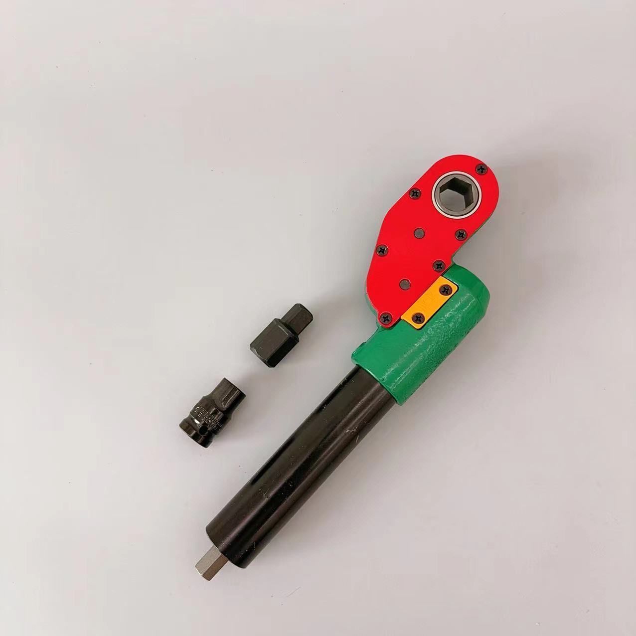 19mm Right-Angle Impact Wrench | Ratchet Socket Adapter | Pass-Through Flex Head | 1:16 Torque Multiplier for Tight Spaces