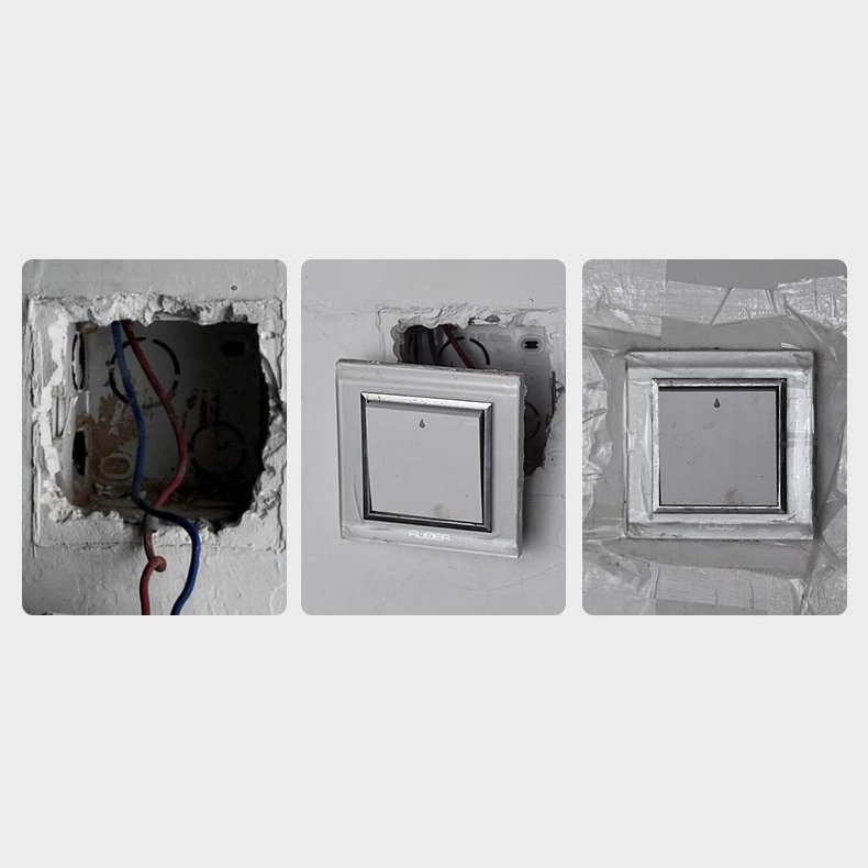 Universal Electrical Wall Box Repair Bracket - Heavy-Duty Metal Fix for 86-Type & 118-Type Switch/Outlet Boxes, Extended & Angled Design