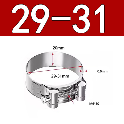 Heavy Duty Hose Clamp - Reinforced European Style Pipe Clip, Corrosion Resistant Galvanized Carbon Steel, for PVC Pipe & Hose Fixing