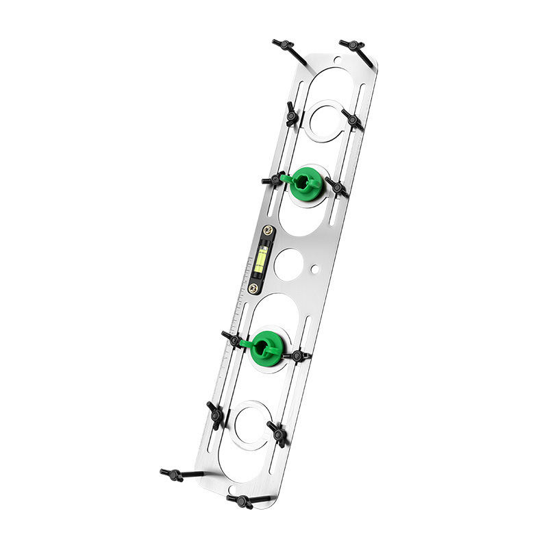 2mm Stainless Steel Shower Mixer Valve Installer – Adjustable Cold & Hot Water Pipe Leveling Tool with Precision Scale