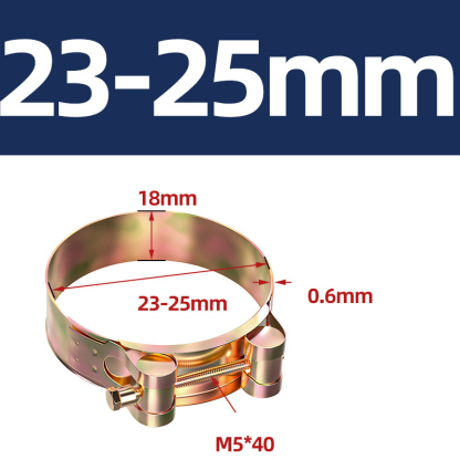 Heavy Duty Hose Clamp - Reinforced European Style Pipe Clip, Corrosion Resistant Galvanized Carbon Steel, for PVC Pipe & Hose Fixing