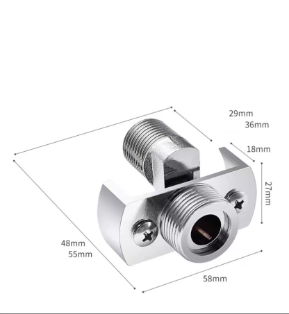 Universal 40° Adjustable Shower Elbow Connector - Heavy-Duty Brass Angle Correction Fitting for 150mm Faucet & Shower Head Installation