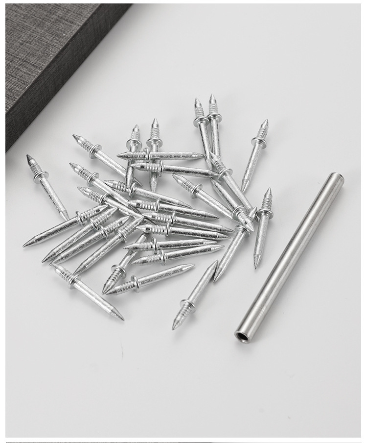 Dual-Headed Goat Nail Invisible Fixing Nails - Double-Ended Seamless No-Hole Nails for Baseboards