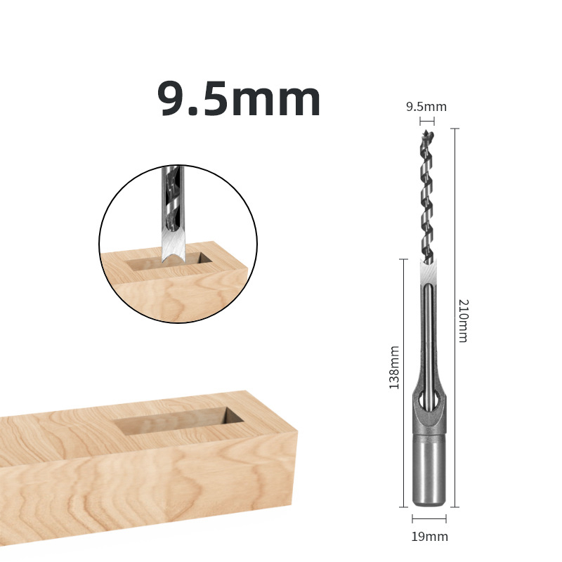 All-in-One Square Hole Mortising Kit | Convert Your Drill Press/Hand Drill | Professional Mortise Drill Bit Set for Woodworking & Joinery