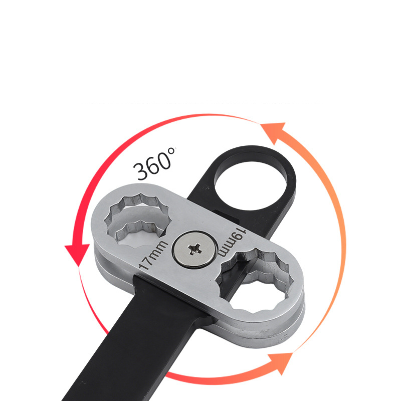 360° Swivel 8-in-1 Adjustable Wrench | Combination Box & Open End | Carbon Steel Forged | For Automotive Repair & Maintenance