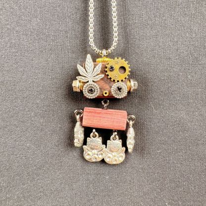 Cultural Creative Punk Robot - Handmade Adjustable Pendant for Unisex Necklace & Phone Accessory