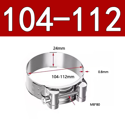 Heavy Duty Hose Clamp - Reinforced European Style Pipe Clip, Corrosion Resistant Galvanized Carbon Steel, for PVC Pipe & Hose Fixing