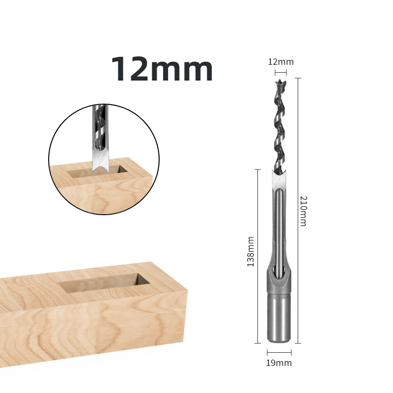 All-in-One Square Hole Mortising Kit | Convert Your Drill Press/Hand Drill | Professional Mortise Drill Bit Set for Woodworking & Joinery