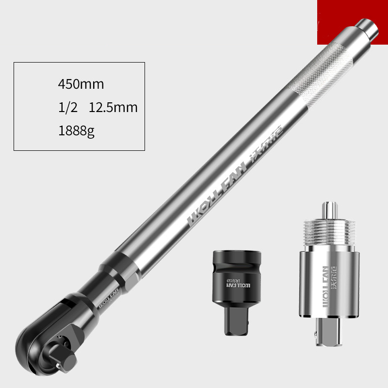 Industrial-Grade 3-in-1 Pneumatic/Electric Ratchet Wrench - 450mm Chrome Vanadium Steel, Bidirectional 72-Tooth for Heavy-Duty Mechanics