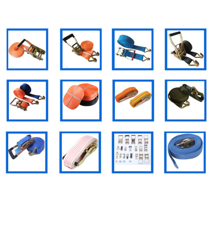 Heavy Duty Ratchet Tie Down, Military Green 5Ton Capacity, Extra Wide Polyester Webbing with Double J-Hooks