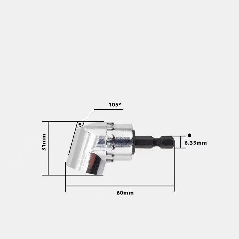 90° & 105° Magnetic Screwdriver Angle Adapter – Reach the Unreachable with Power Drill Corner Extension Bits