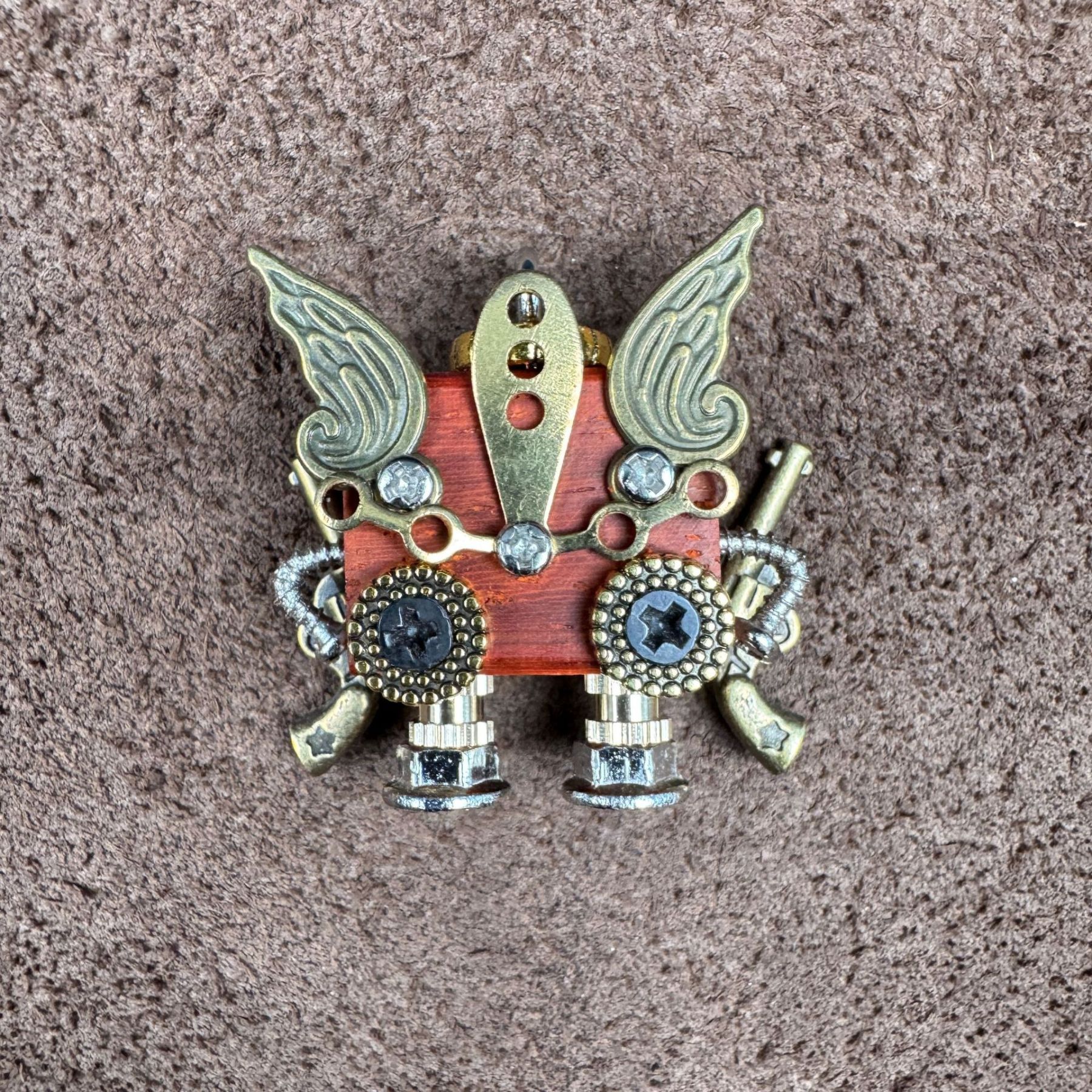 Indie Crafted Punk Robot Pendant - Boutique Design for Necklace & Keychain, Unique Unisex Streetwear Jewelry