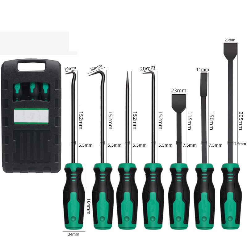 Chromium Vanadium Steel Cylinder Scraper & Seal Pick Set - Heavy-Duty Automotive Gasket & Adhesive Removal Tools 
