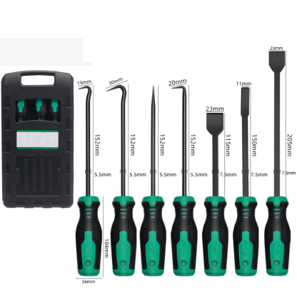 Chromium Vanadium Steel Cylinder Scraper & Seal Pick Set - Heavy-Duty Automotive Gasket & Adhesive Removal Tools 