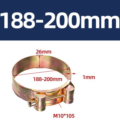 Heavy Duty Hose Clamp - Reinforced European Style Pipe Clip, Corrosion Resistant Galvanized Carbon Steel, for PVC Pipe & Hose Fixing