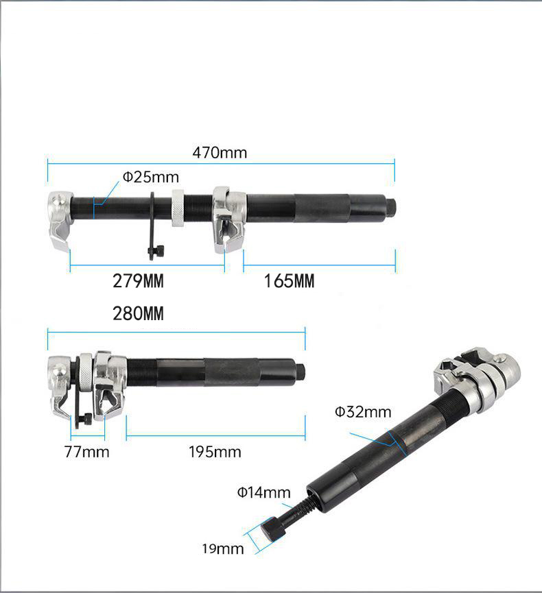 Heavy-Duty Industrial Coil Spring Compressor & Ball Joint Separator | Non-Removable Strut Spreader Tool for Shock Absorber, Control Arm, and Knuckle Removal