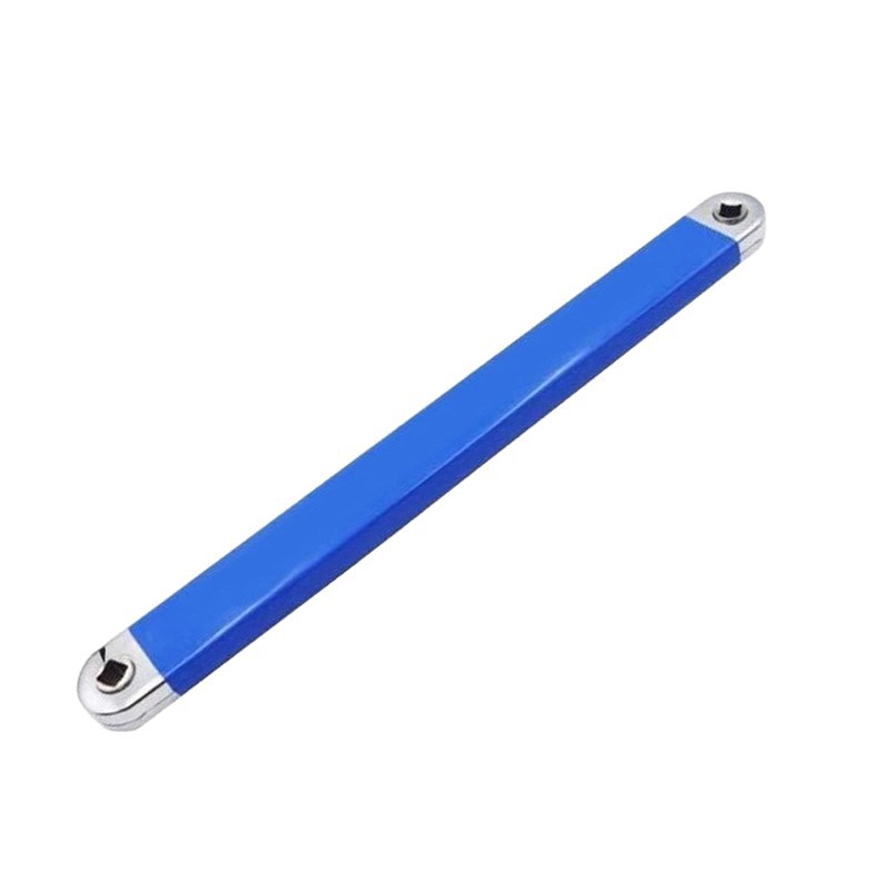 Dual-Head Ratcheting Extension Wrench – Adjustable Metal Universal Wrench for Tight Spaces with 2-Way Ratchet & 4 Adapters