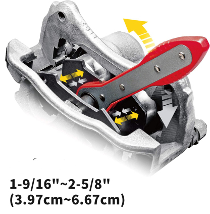Butterfly Ratchet Brake Caliper Tool | Quick Piston Separator for Brake Pad Replacement | Professional Automotive Repair Tool for Single/Dual/4/6-Piston Brake Systems
