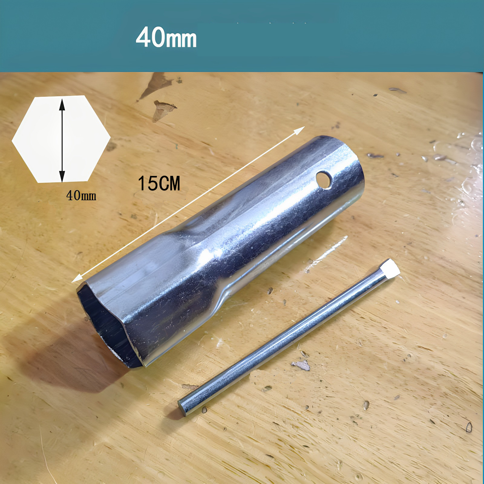 Professional-Grade Hollow Core Socket Wrench Set – Carbon Steel Zinc Plated for Plumbing, Appliance, Auto & Bike Repair (Includes Leverage Bar)