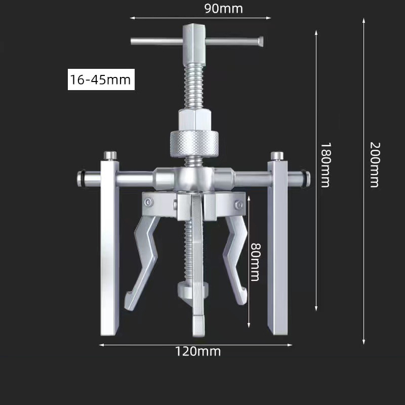Internal Bearing Three-Jaw Puller - Self-Tightening & Anti-Drop Design, Chrome Vanadium Steel Forged, High-Strength Slide Hammer - Ideal for Inner Bore Bearing Removal in Mechanical and Automotive Repair