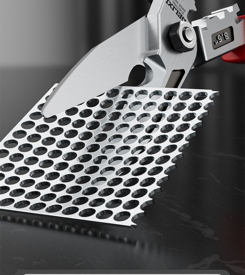 Industrial-Grade Tin Snips - CRV Chrome Vanadium Steel, Wire Stripper & Crimper 2-in-1, Aviation Snip for Stainless Steel & Light Gauge Metal