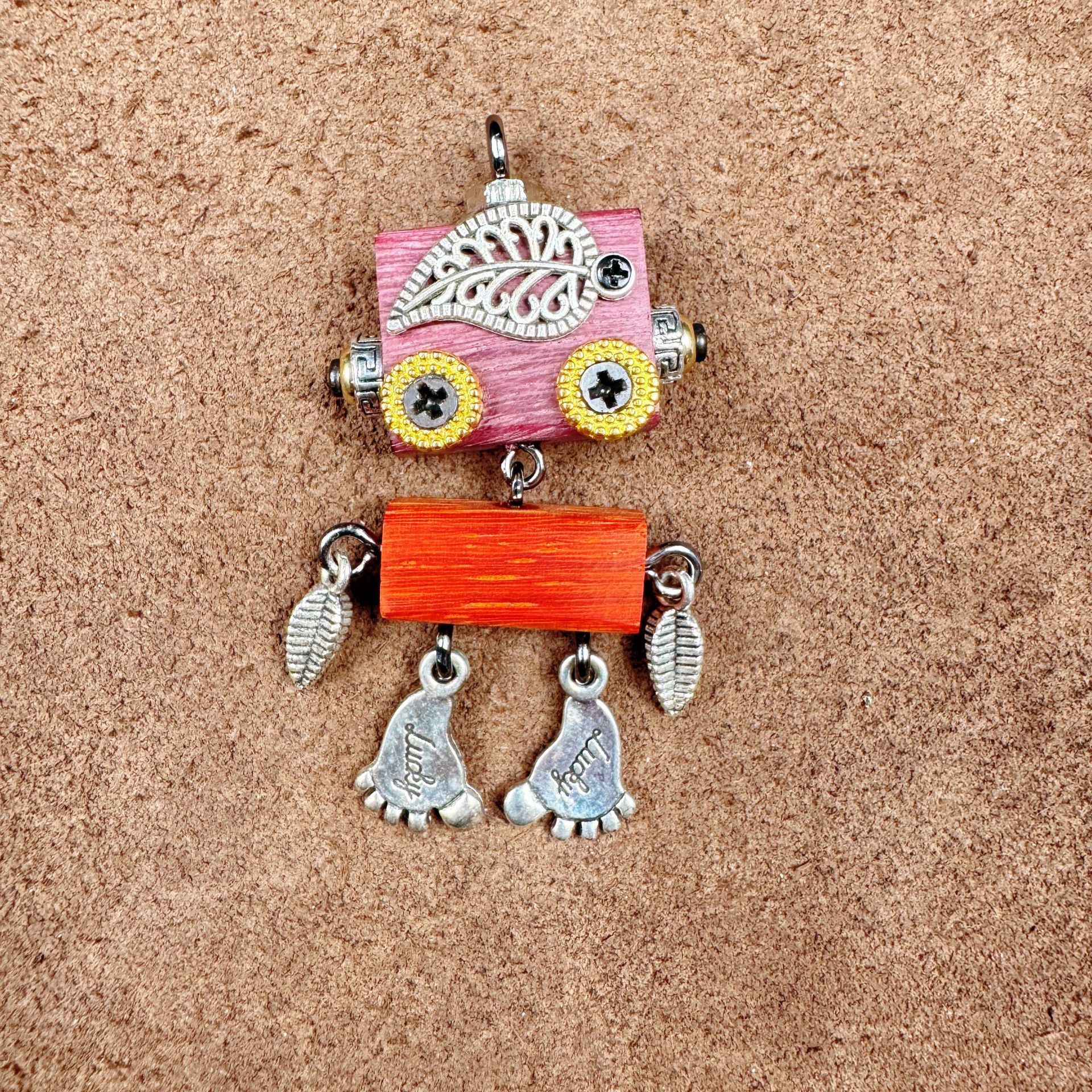 Cultural Creative Punk Robot - Handmade Adjustable Pendant for Unisex Necklace & Phone Accessory