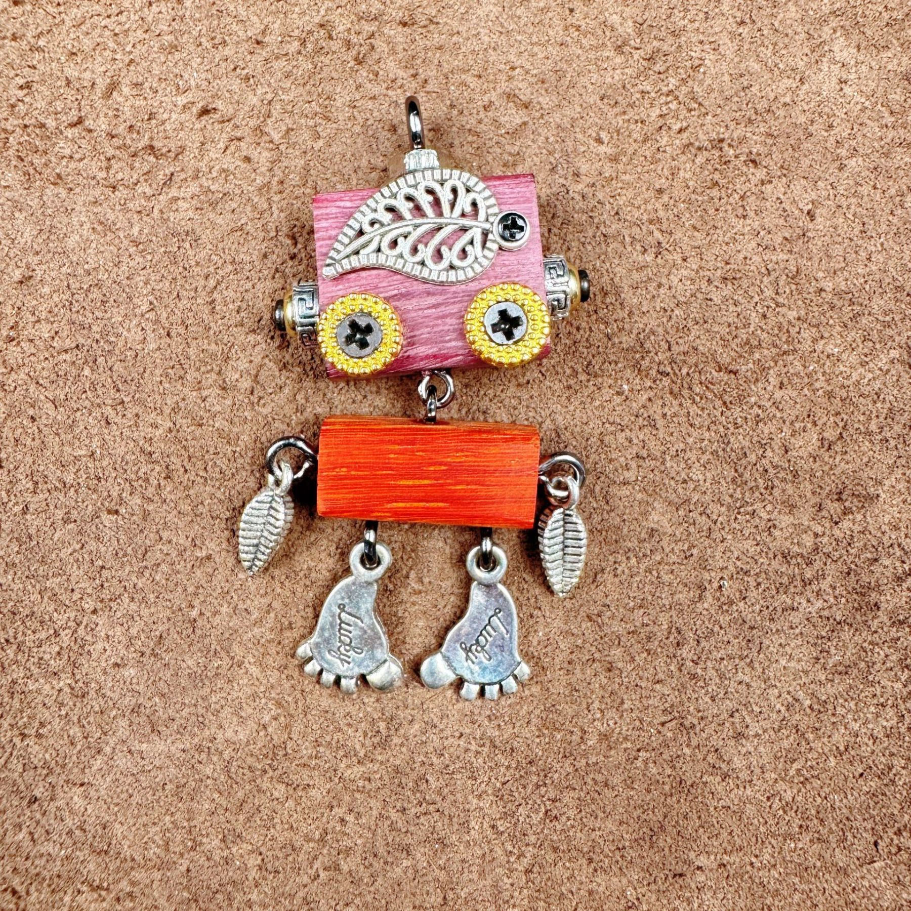Cultural Creative Punk Robot - Handmade Adjustable Pendant for Unisex Necklace & Phone Accessory