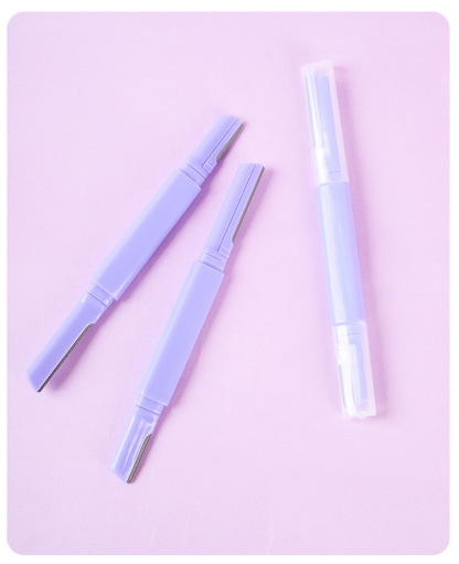 Dual-End Eyebrow Razor with Safety Guard - Precision & Painless Hair Removal