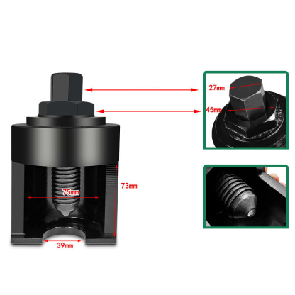 Ball Joint Puller - Heavy-Duty Anti-Rotation Tool for Tie Rods & CV Joints. Forged Steel Design for Manual & Impact Wrench Use on Trucks & Buses.
