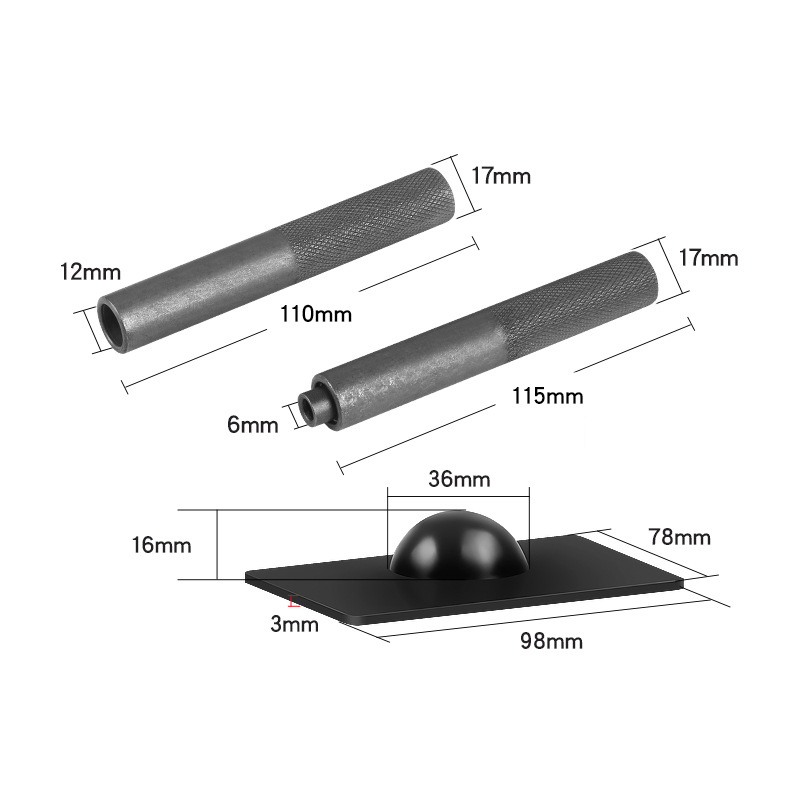 Motorcycle Valve Spring Removal & Installation Tool Kit - 3-Piece Scooter Cylinder Repair Set with High Carbon Steel Anti-Rust Design