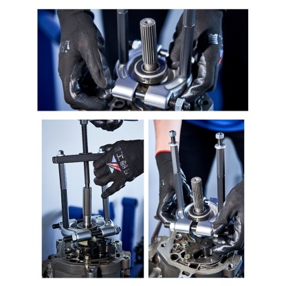 Industrial-Grade Bearing Puller Set 14-Piece | CR-V Chrome Vanadium Steel | Heavy-Duty Dual-Arm Puller | Automotive Transmission Axle Bearing Removal Tool Kit