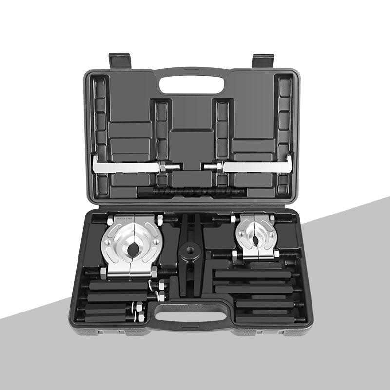 Industrial-Grade Bearing Puller Set 14-Piece | CR-V Chrome Vanadium Steel | Heavy-Duty Dual-Arm Puller | Automotive Transmission Axle Bearing Removal Tool Kit