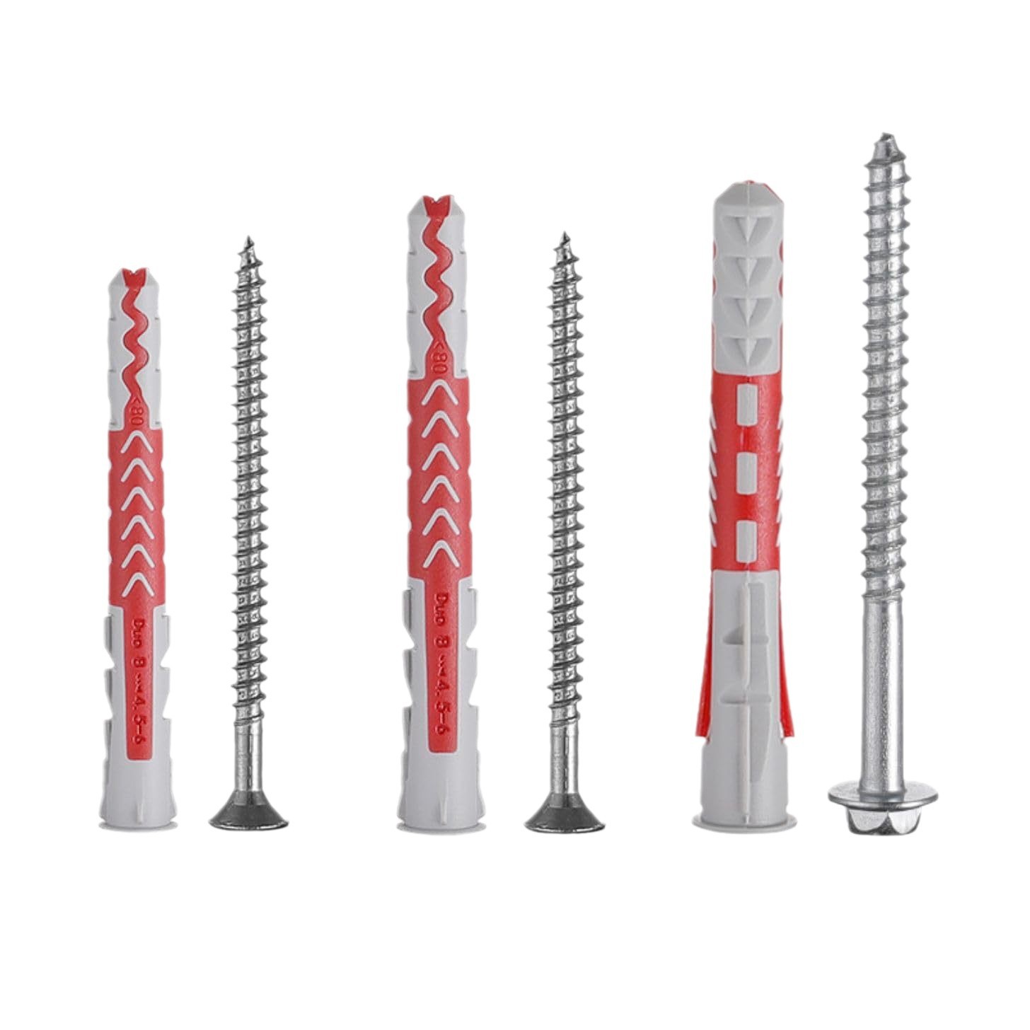 Nylon Dual-Color Triple Expansion Anchor – Heavy-Duty Hollow Brick / Foam Brick / Aerated Brick Anchor with 3-Stage Expansion Tube for TV Mounts & Wall Cabinets