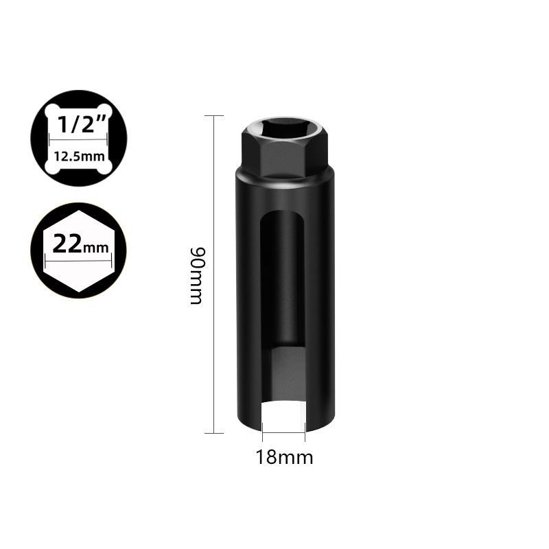 Primary Title: Professional Grade Oxygen Sensor Removal Socket Wrench Set - 22mm CR-V Chrome Vanadium Steel, Heat Treated, Anti-Slip - 7pc/10pc Automotive Tool Kit