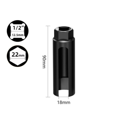 Primary Title: Professional Grade Oxygen Sensor Removal Socket Wrench Set - 22mm CR-V Chrome Vanadium Steel, Heat Treated, Anti-Slip - 7pc/10pc Automotive Tool Kit
