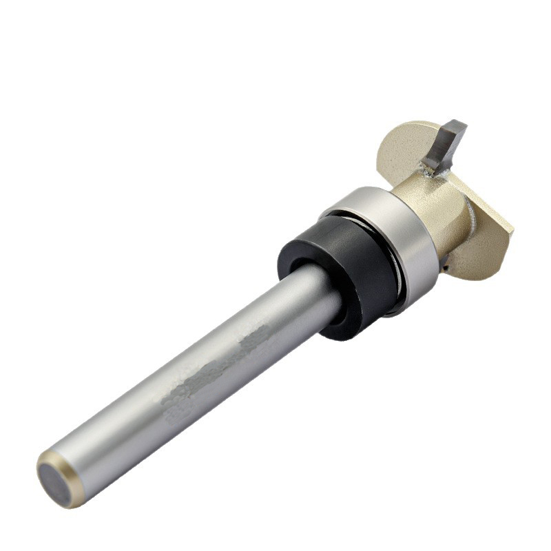 55mm T-Slot Router Bit with Ball Bearing Guide – Alloy Coated Woodworking Cutter for Hidden LED Strip Installation in Wood, Plywood, MDF & Particle Board