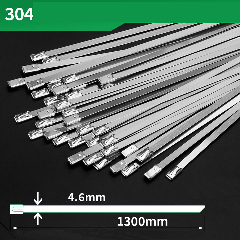 Premium 304 Stainless Steel Self-Locking Cable Ties – High-Temp & Corrosion Resistant, Marine-Grade Binding Straps (4.6/7.9mm Width, Multiple Lengths)