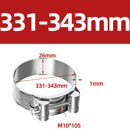 Heavy Duty Hose Clamp - Reinforced European Style Pipe Clip, Corrosion Resistant Galvanized Carbon Steel, for PVC Pipe & Hose Fixing