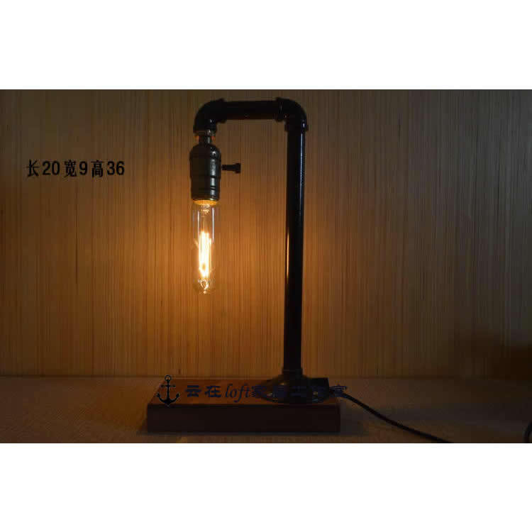 DIY Industrial Pipe Table Lamp | Retro Bronze Finish Iron Desk Light | Customizable Bedside Lamp | Minimalist Decorative Light for Bar, Café, Study & Bedroom