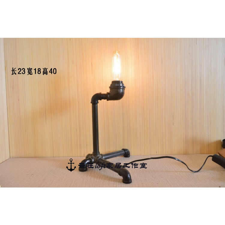 DIY Industrial Pipe Table Lamp | Retro Bronze Finish Iron Desk Light | Customizable Bedside Lamp | Minimalist Decorative Light for Bar, Café, Study & Bedroom