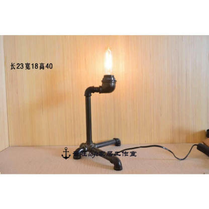 DIY Industrial Pipe Table Lamp | Retro Bronze Finish Iron Desk Light | Customizable Bedside Lamp | Minimalist Decorative Light for Bar, Café, Study & Bedroom