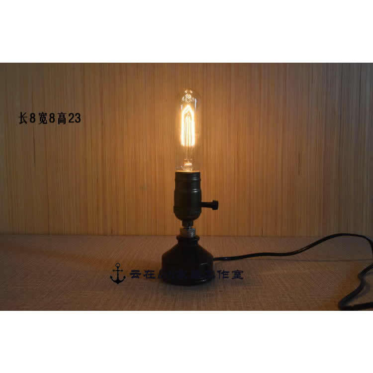 DIY Industrial Pipe Table Lamp | Retro Bronze Finish Iron Desk Light | Customizable Bedside Lamp | Minimalist Decorative Light for Bar, Café, Study & Bedroom