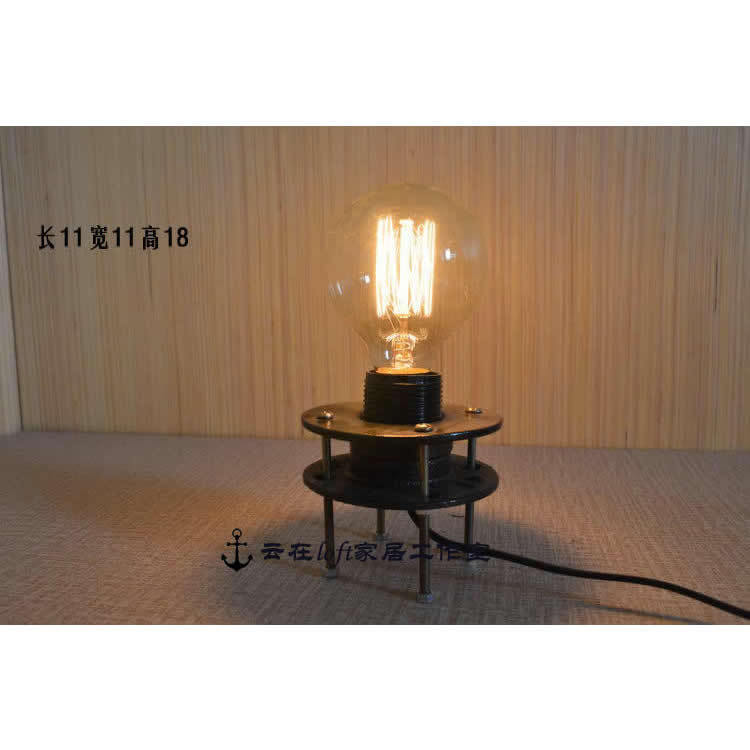 DIY Industrial Pipe Table Lamp | Retro Bronze Finish Iron Desk Light | Customizable Bedside Lamp | Minimalist Decorative Light for Bar, Café, Study & Bedroom