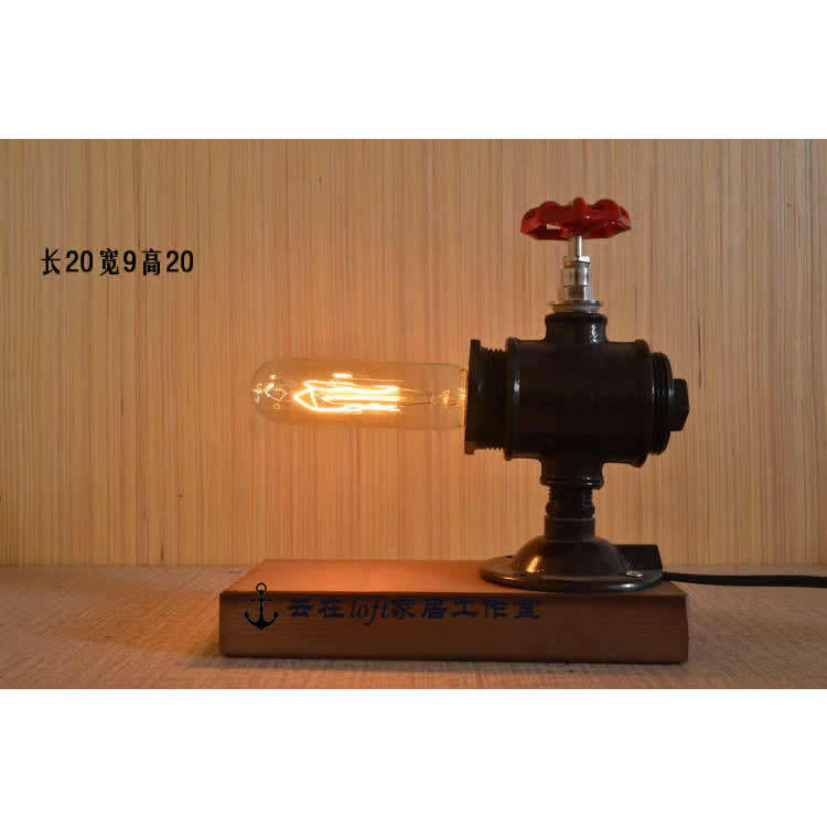 DIY Industrial Pipe Table Lamp | Retro Bronze Finish Iron Desk Light | Customizable Bedside Lamp | Minimalist Decorative Light for Bar, Café, Study & Bedroom