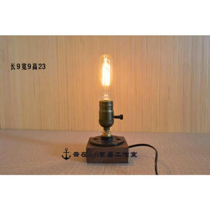 DIY Industrial Pipe Table Lamp | Retro Bronze Finish Iron Desk Light | Customizable Bedside Lamp | Minimalist Decorative Light for Bar, Café, Study & Bedroom